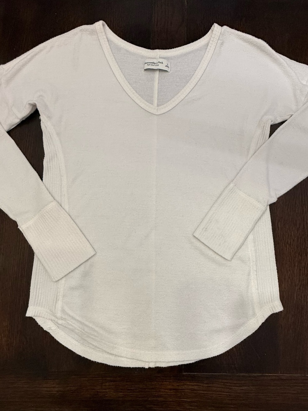 Abercrombie & Fitch Cream Soft A&F Cozy Knit Top size small - Picture 2 of 7